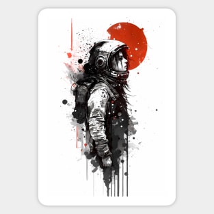 Astronaut Caught In Inky Thought Sticker